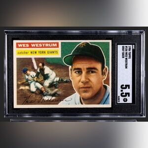 Wes Westrum [Gray Back] #156 1956 Topps Baseball Trading Card